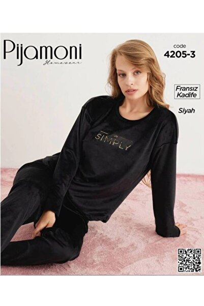 Pijamoni Şıklık sadece dışarıda değil… Fransız kadife pijama takımıyla evde d...