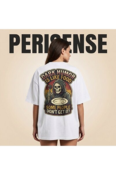 YRN COLLECTION Unisex Dark Humor Is Like Food Printed Premium Combed Cotton O...