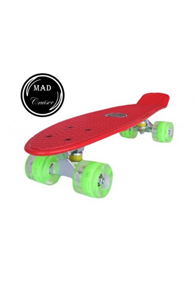 SPORTMANN Placă Mad Cruiser Penny cu roți LED ABEC 7-Roșu