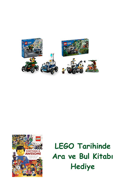 Bloomsbury Lego City Set 46 (60459 + 60426) + Lego Seek and Find Book Gift + ...