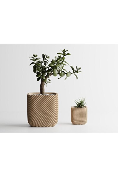 Sani Decorative pot Sani, Malibu 92 x 92 x 93 mm, Matt Sand