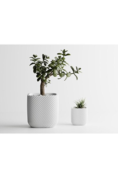 Sani Decorative pot Sani, Malibu 92 x 92 x 93 mm, Matt White