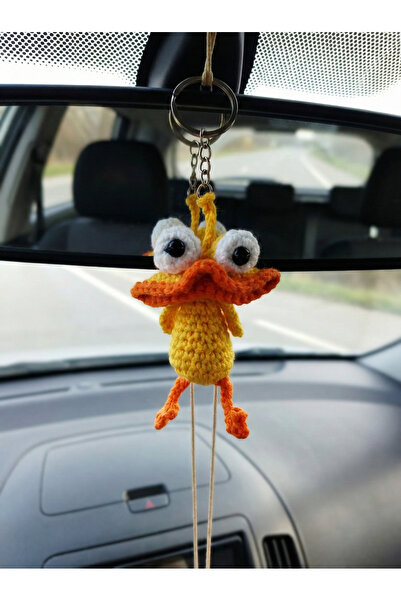 Talinhandmade El Yapımı Amigurumi Ördek Anahtarlık | Koton İp ile Örülmüş Sev...