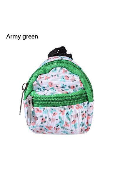 Choice army green Doll Backpacks Doll Mini Bags Mini Zipper Rucksack Doll Bac...