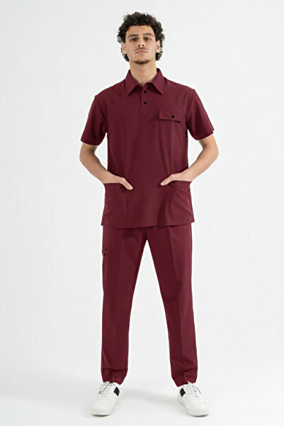 Uçak Medikal Бургунди Милан Премиум комплект за скраб