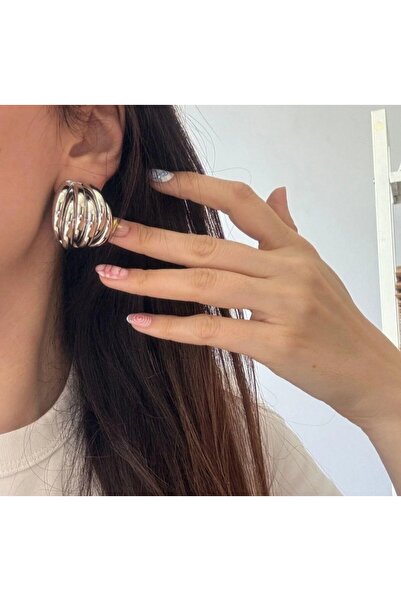 Serra Brass Silver Color Vintage Women Earrings Jewelry Accessory
