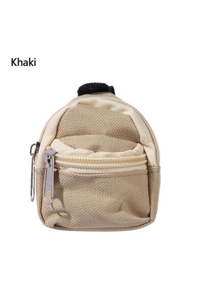 Choice حقائب ظهر للدمى بلون الكاكي، حقائب صغيرة للدمى، حقيبة ظهر صغيرة بسحاب،...