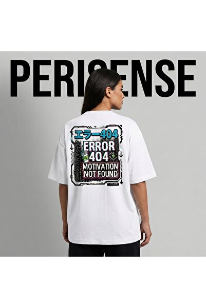 PERISENSE Unisex Error 404 Motivation Not Found Printed Premium Combed Cotton...
