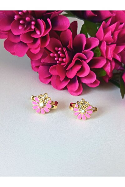 IAMIRA Pink girls silver earrings