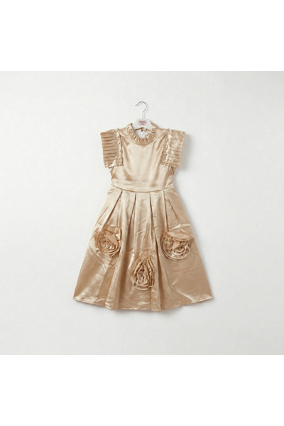 alqarat The Royal Rosette Satin Summer Dress