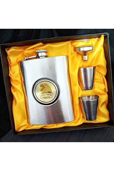 VOLMERİ GİFTS Whiskey Cognac Camping Flask