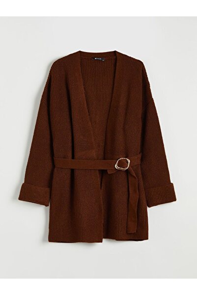 LC Waikiki Şal Yaka Beli Kemerli Kadın Triko Hırka