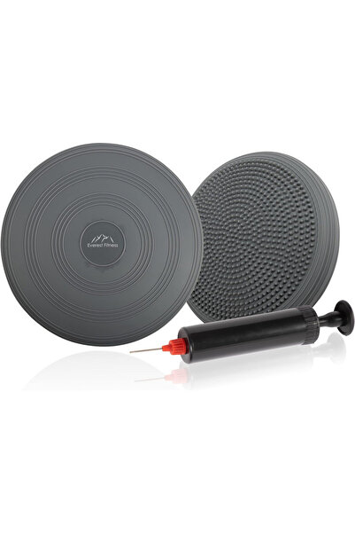 Everest Fitness Pernă de echilibru, ortopedică, gonflabilă, cu pompă, Ø33 cm,...