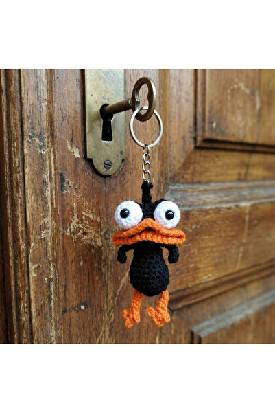 Talinhandmade El Yapımı Amigurumi Ördek Anahtarlık | Koton İp ile Örülmüş Sev...