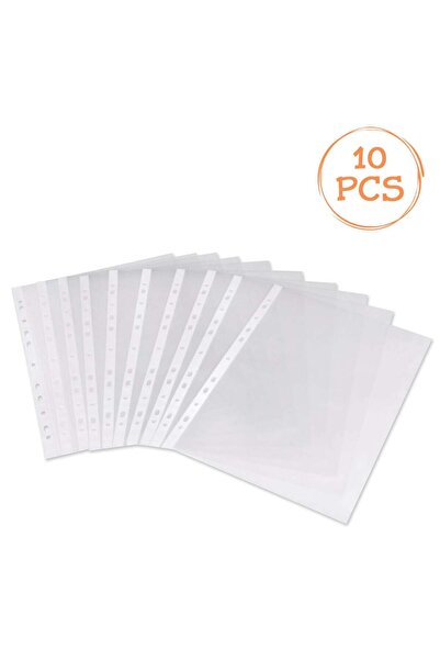 OEM A4 Document Protection Transparent Sheets Set with White Edge - 10pcs