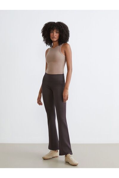 LC Waikiki Women's Elastic Waist Flared Leggings Sports Leggings