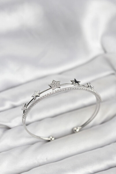 lowell home Star Model Silver Color Brass Women's Bracelet