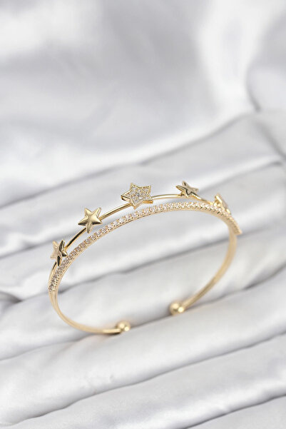 lowell home Star Model Gold Color Brass Women's Bracelet