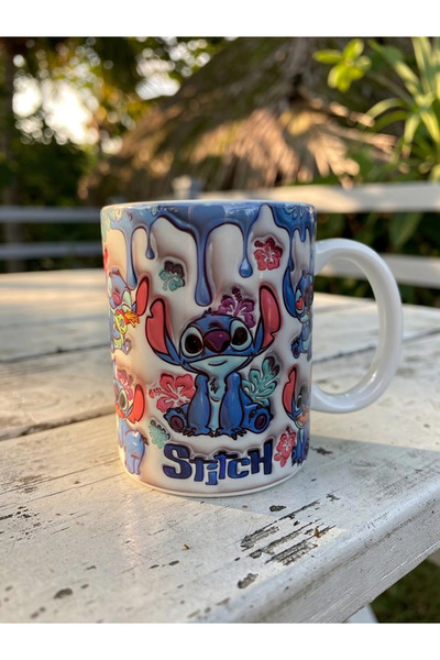 BARDART STİTCH Temalı 3D Görünümlü Porselen Kupa Bardak