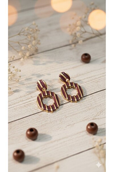 Liacharm Xuping Vip Tarnish-Free Burgundy Hoop Earrings
