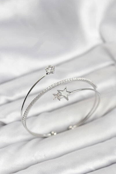 lowell home Starry Model Brass Silver Color Women's Bracelet