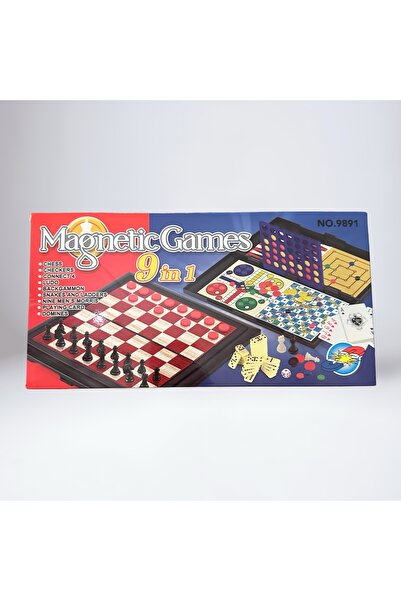 Universul Jucăriilor Set Jocuri Magnetice 9 în 1 – Șah, Dame, Ludo, Domino, C...