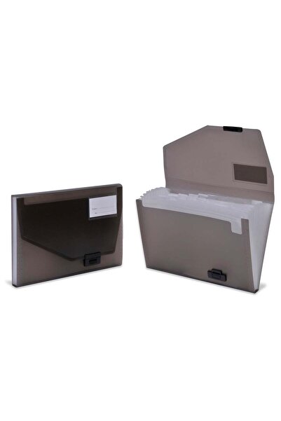 OEM Grey Document Briefcase - 13 Compartments with Button 33x32cm