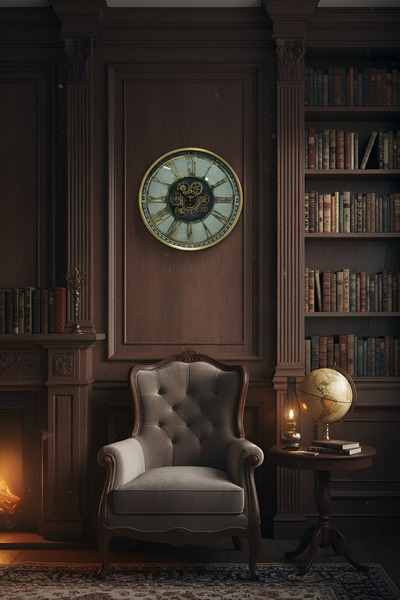 VaLumé Metal, 60cm Çarklı Duvar Saati