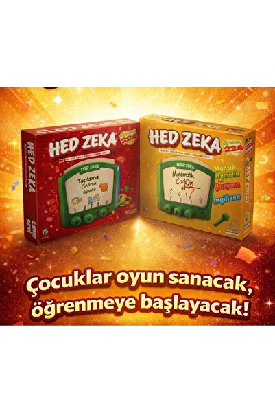 Hobi Eğitim Dünyası Hed Zeka 1. Sınıf ve 2. Sınıf Seti Mantık, Matematik, Çar...