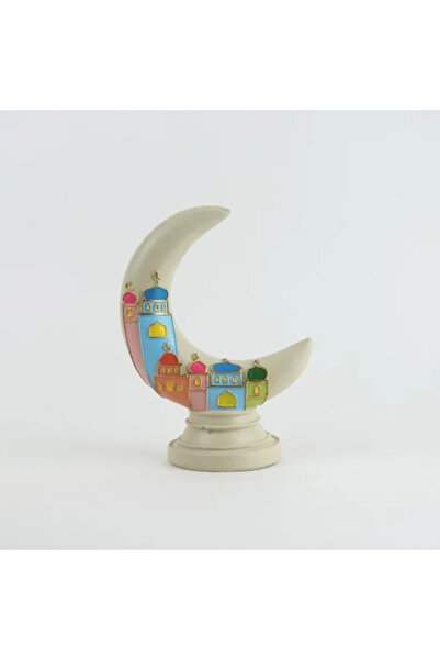 Generic تحفة رمضانية على شكل هلال، بيج وملون