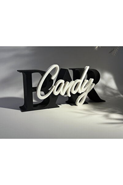 Carbon X CANDY BAR - Decor din plastic pentru nunti sau botez, 25x13cm