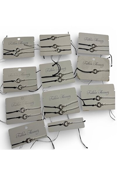 Blotch Ayyıldızli Bracelet with Elevator Black and White Macrame Karakartal-2...