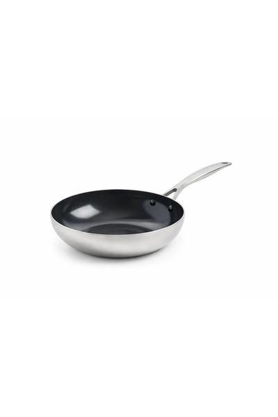 Greenpan Geneva 3-Ply Wok Pan 28 cm (Silver) – Diamond Reinforced Thermolon ™...