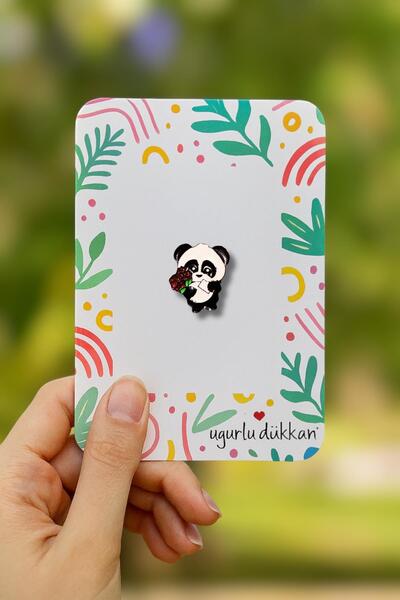 uğurlu dükkan Romantik Panda Rozeti