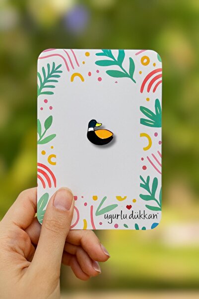 Dark Green Head Duck Badge