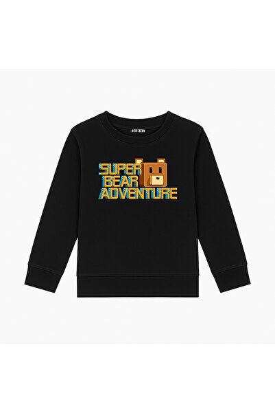 BLITZIST Παιδικό φούτερ με στάμπα Super Bear Adventure, χωρίς κουκούλα, με 3 ...