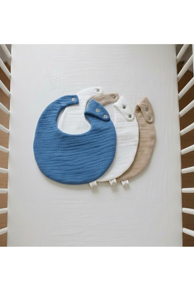 Boho Piccolo مريلة بيضاوية الشكل مكونة من 3 قطع مصنوعة من قماش الموسلين القطن...