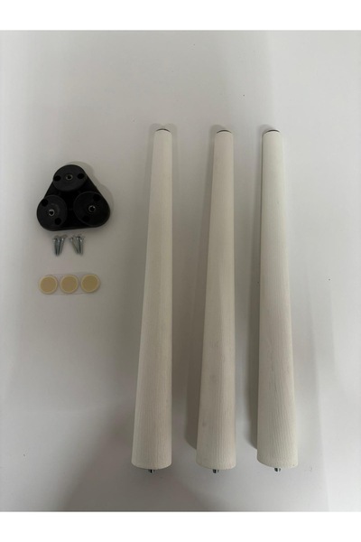 HAMADEX 40 cm Beyaz Sert Plastik Sehpa Ayağı (3 Adet + Vidalar) | Bahçe, Balk...