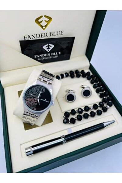FANDER BLUE طقم هدايا رجالي من الفولاذ المقاوم للصدأ
