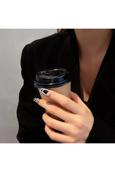 Pink Nails Oval Silver Photo Ring