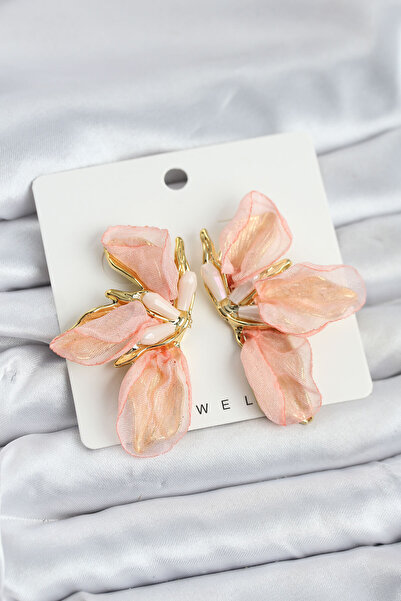 Lisinya Lotus Model Yavruağızı Color Tulle Women's Earrings - Tygoo