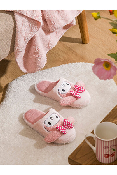 LC Waikiki Sparkling Choices Ear-Detail Plush Women's House Slippers from Shi...