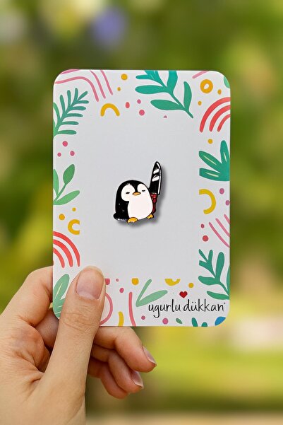 uğurlu dükkan Bıçaklı Penguen Rozeti
