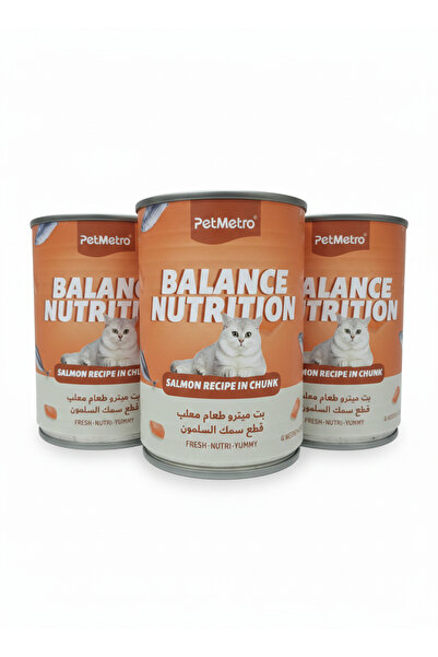 PetMetro وصفة سمك السلمون من Balance Nutrition على شكل قطع - 400 غرام (عبوة م...