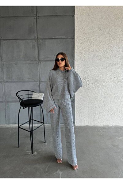 Evim Sepeti Women's Stylish Comfortable Knitwear Two-Piece Set