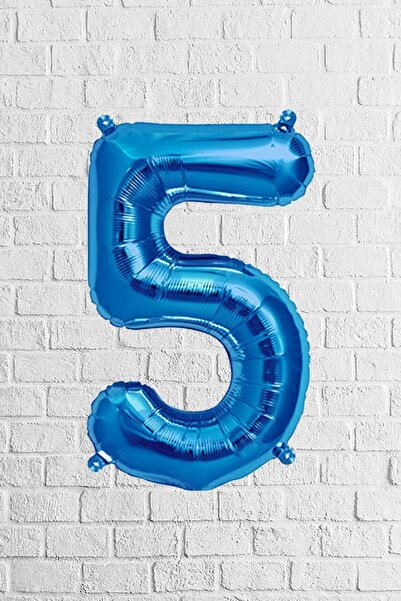 BenimMarifetlerim 5 Number Blue Foil Balloon 40 Inch 90 cm