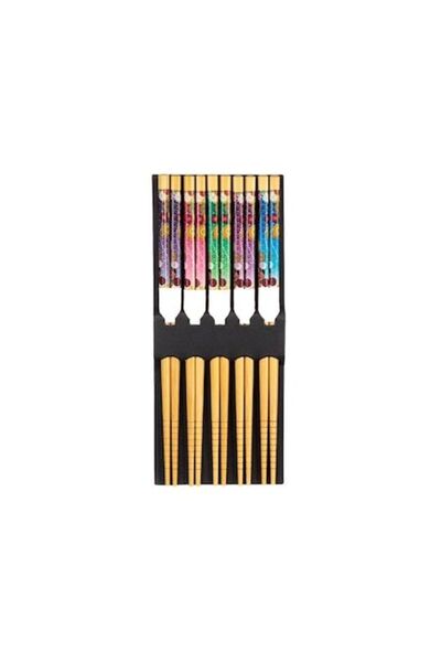 TRENDMARK Set of 5 Pairs of Chinese Chopsticks Trendmark, Bamboo, 22.5 cm