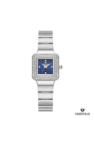 FANDER BLUE Fenderblow Women's Steel Watch with Silver Steel Strap and Blue Dial