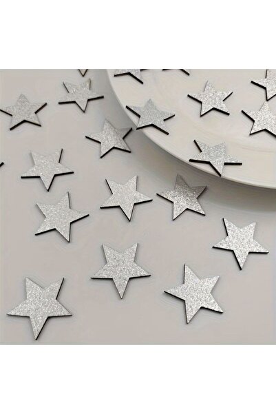 zafrakreklam Glitter Star Eva Felt Self-Adhesive 100 Pcs - 3cm