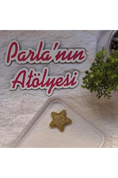 SOFT 0-3 yaş az saçlı ve saçsız bebek tokası Sarı Simli Yıldız